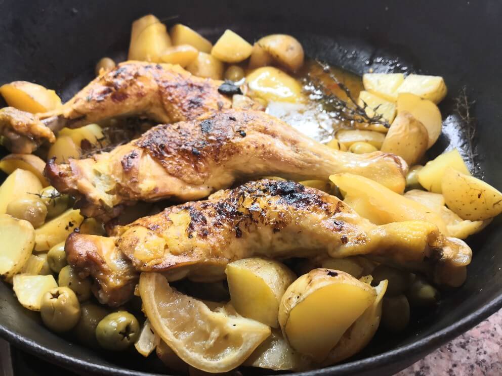 Marokkanisches Hähnchen mit Salzzitronen – Kochleben