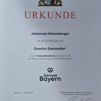 Mein Zeugnis Ich bin Gewürzsommelier - Das Zeugnis